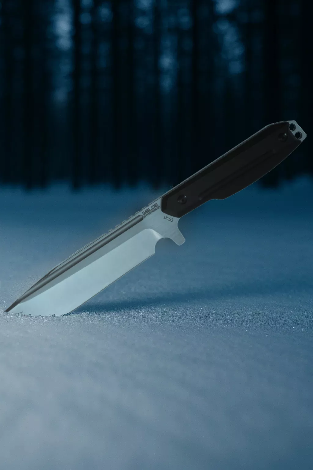 Welde Strongman G10 Nóż Survivalowy stal DC53 63 HRC z pochwą Kydex