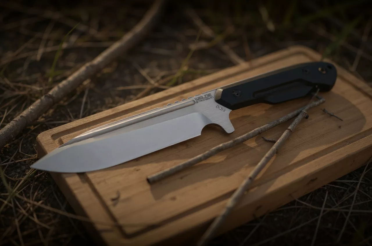 Welde Strongman G10 Nóż Survivalowy stal DC53 63 HRC z pochwą Kydex