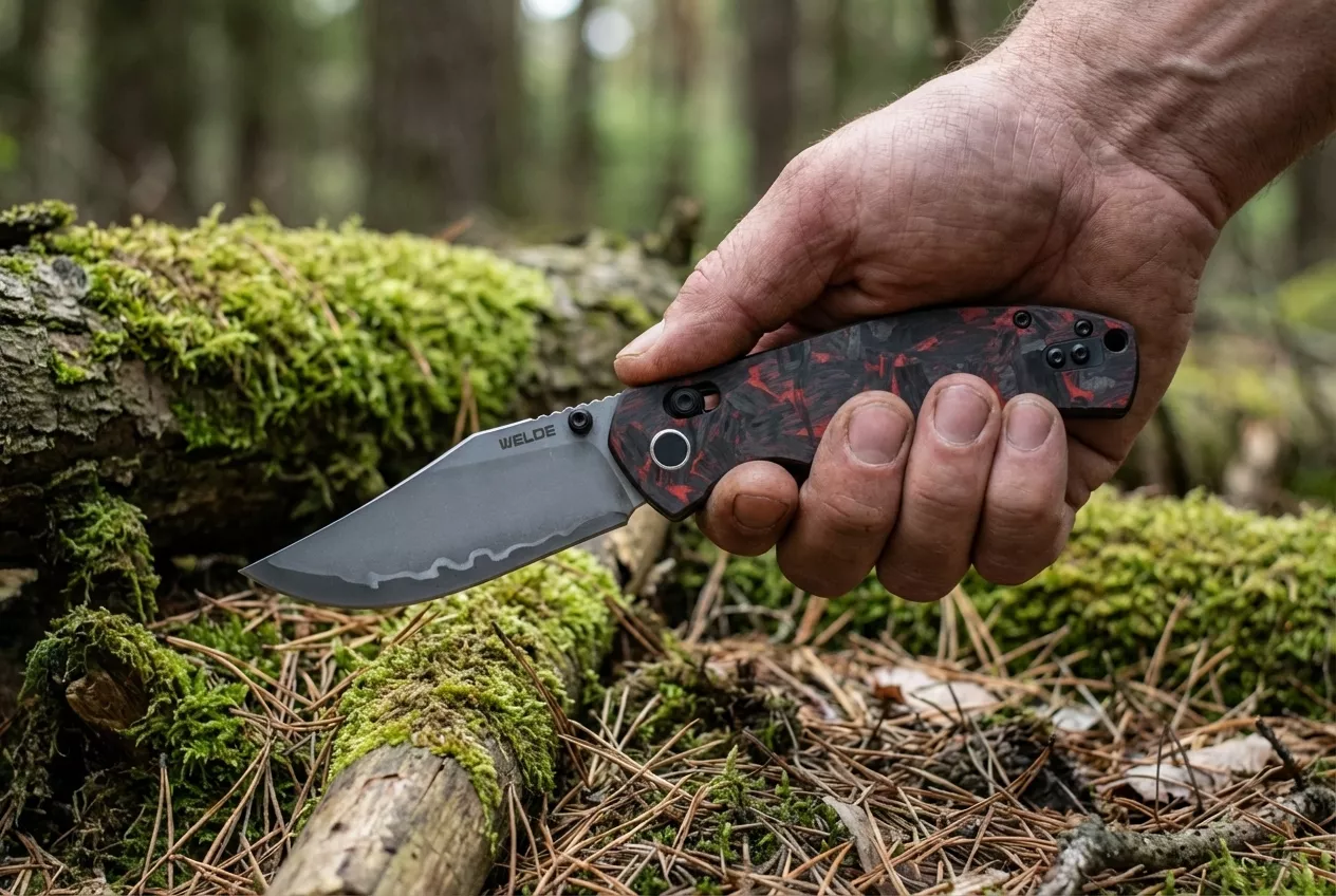 Nóż składany Welde VG02 Carbon Fiber VG10 San Mai 