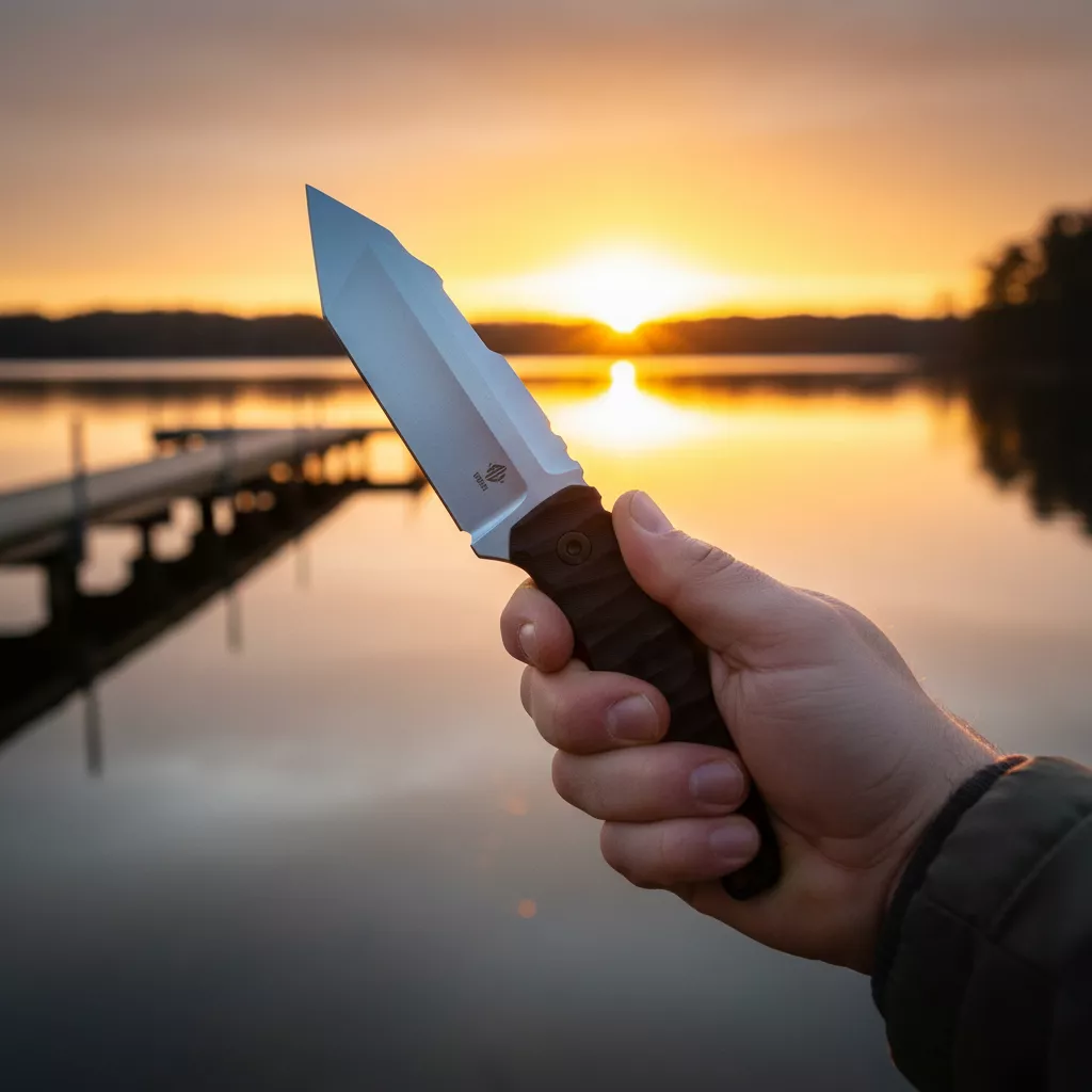 Womsi Rock nóż taktyczny czarne G10 14C28N.