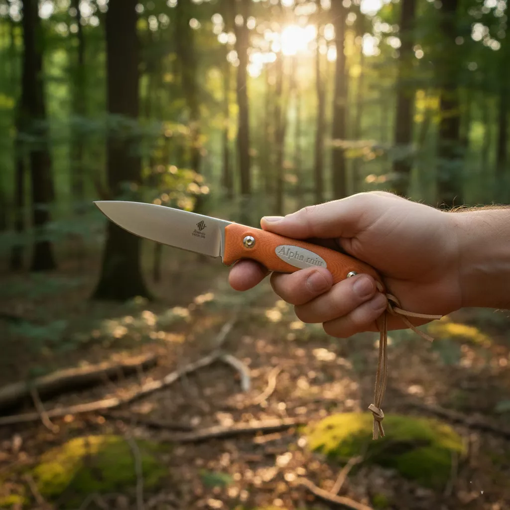 Womsi Alpha miu nóż pomarańczowa mikarta S90v