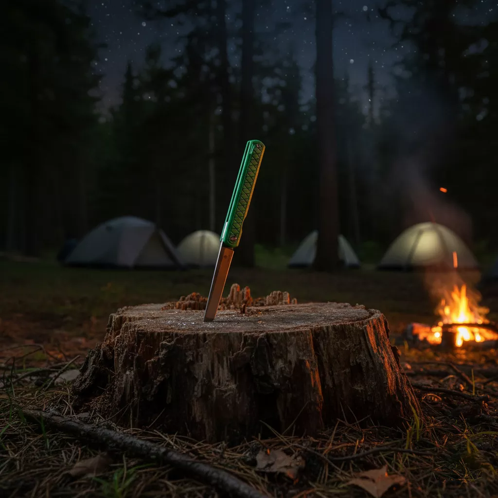 Womsi Wolf nóż składany tanto green G10 14C28N