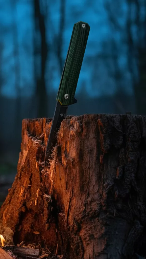 Womsi Wolf nóż składany dark green 2 G10 S90V