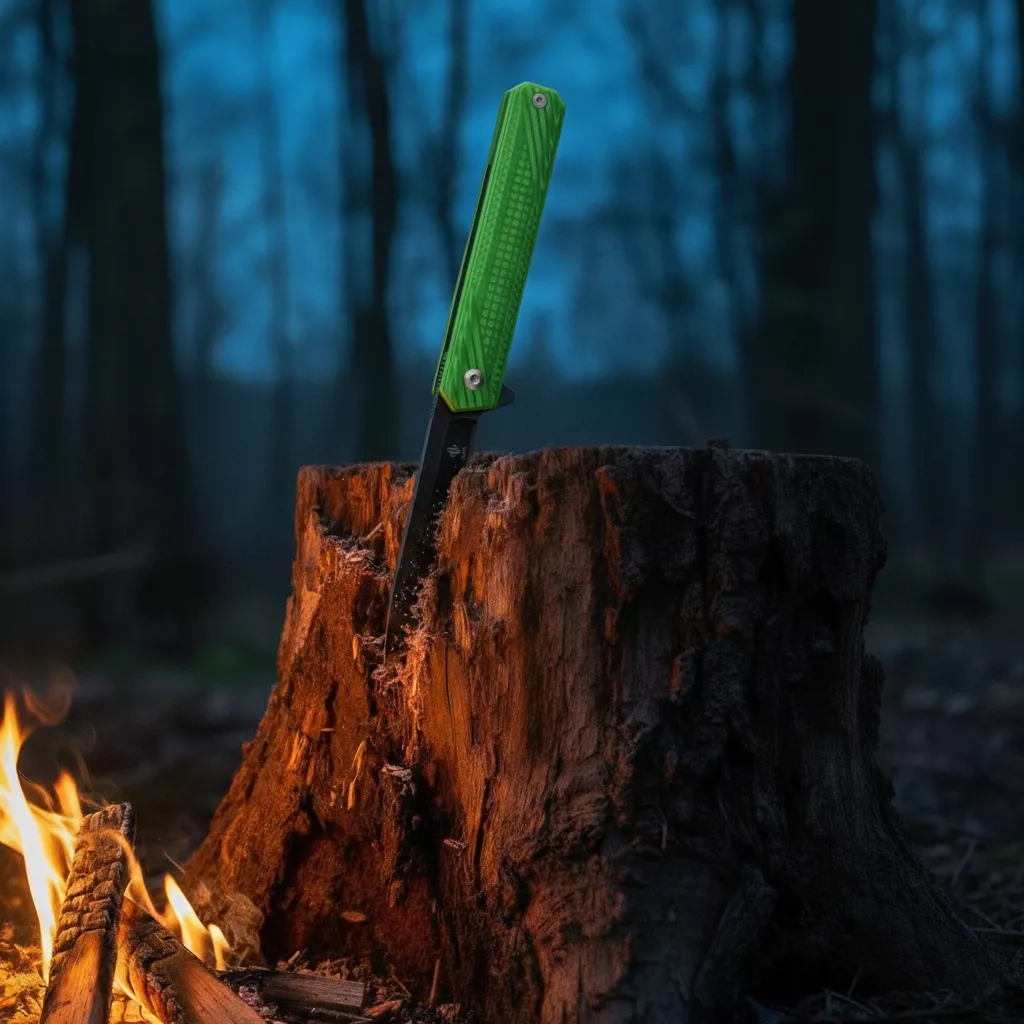 Womsi Wolf nóż składany tanto green G10 S90V