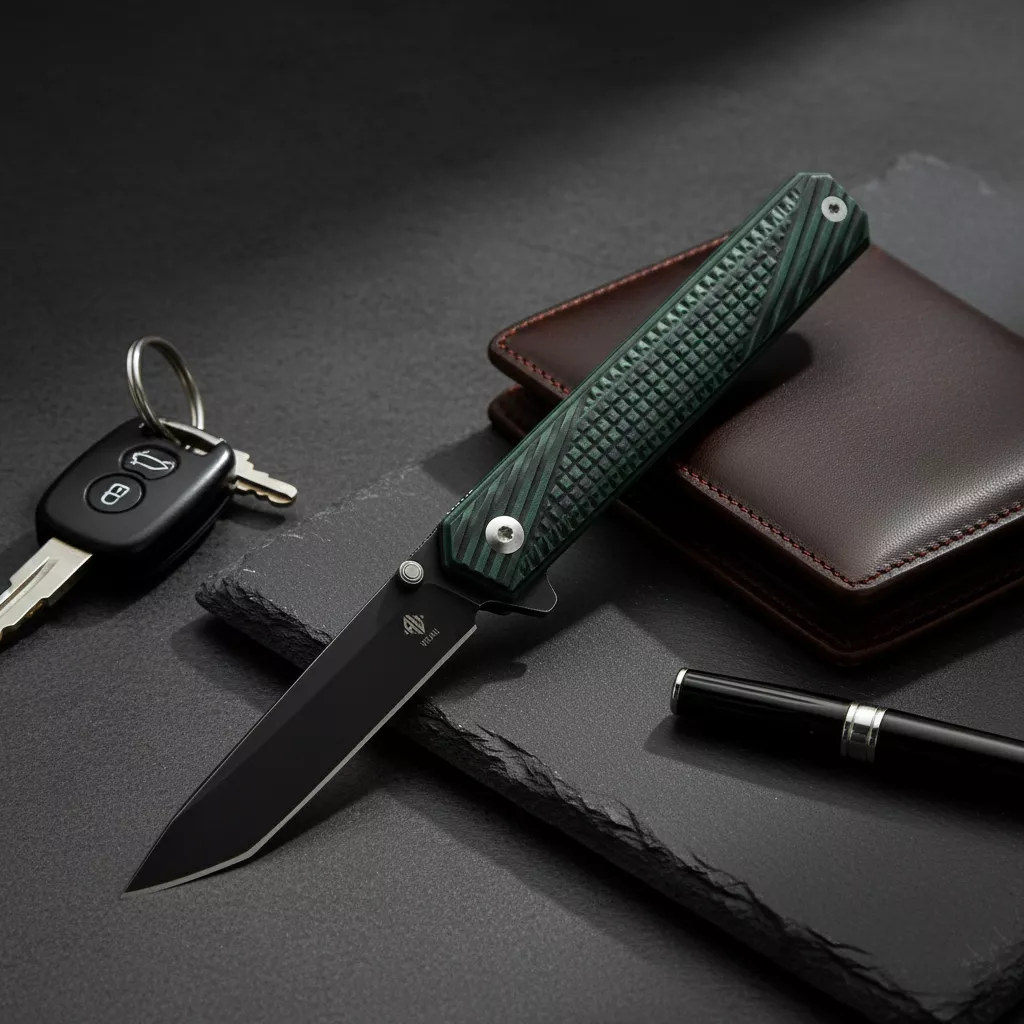 Womsi Wolf nóż składany tanto dark green G10 S90V
