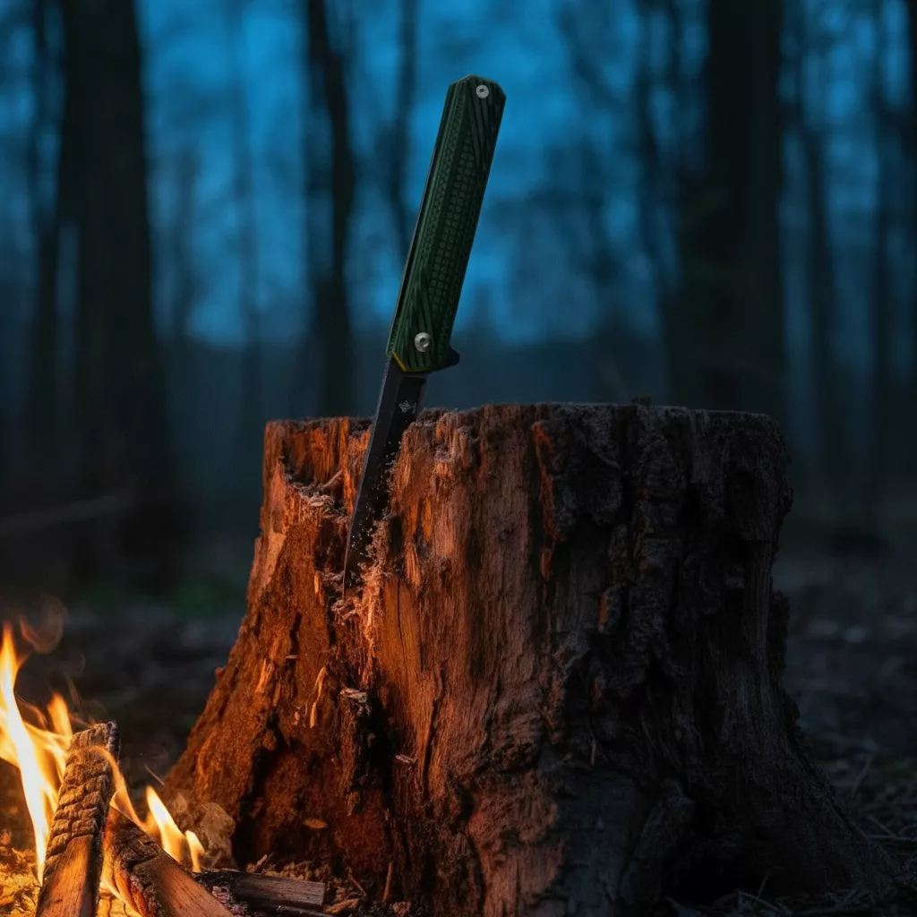 Womsi Wolf nóż składany tanto dark green2 G10 S90V