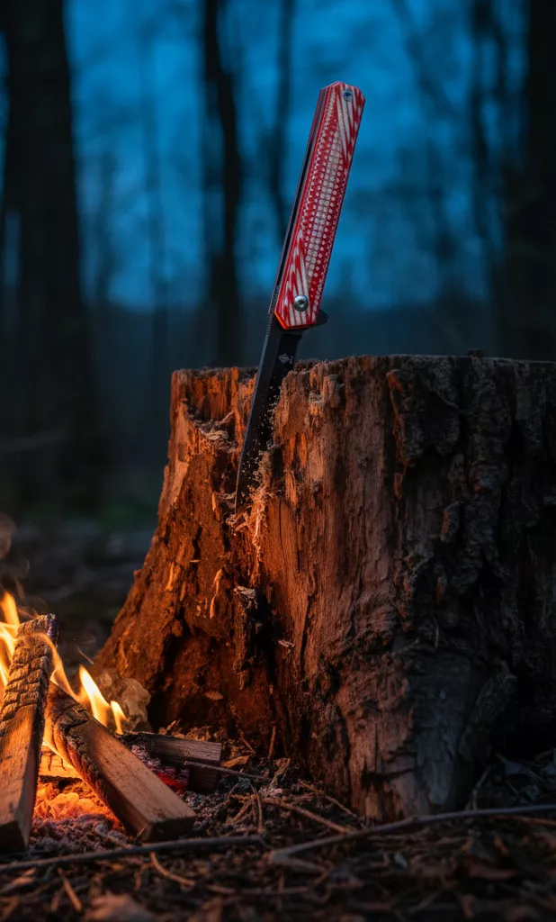 Womsi Wolf nóż składany tanto red white G10 S90V