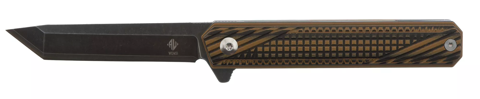 Womsi Wolf nóż składany tanto brown black G10 S90V