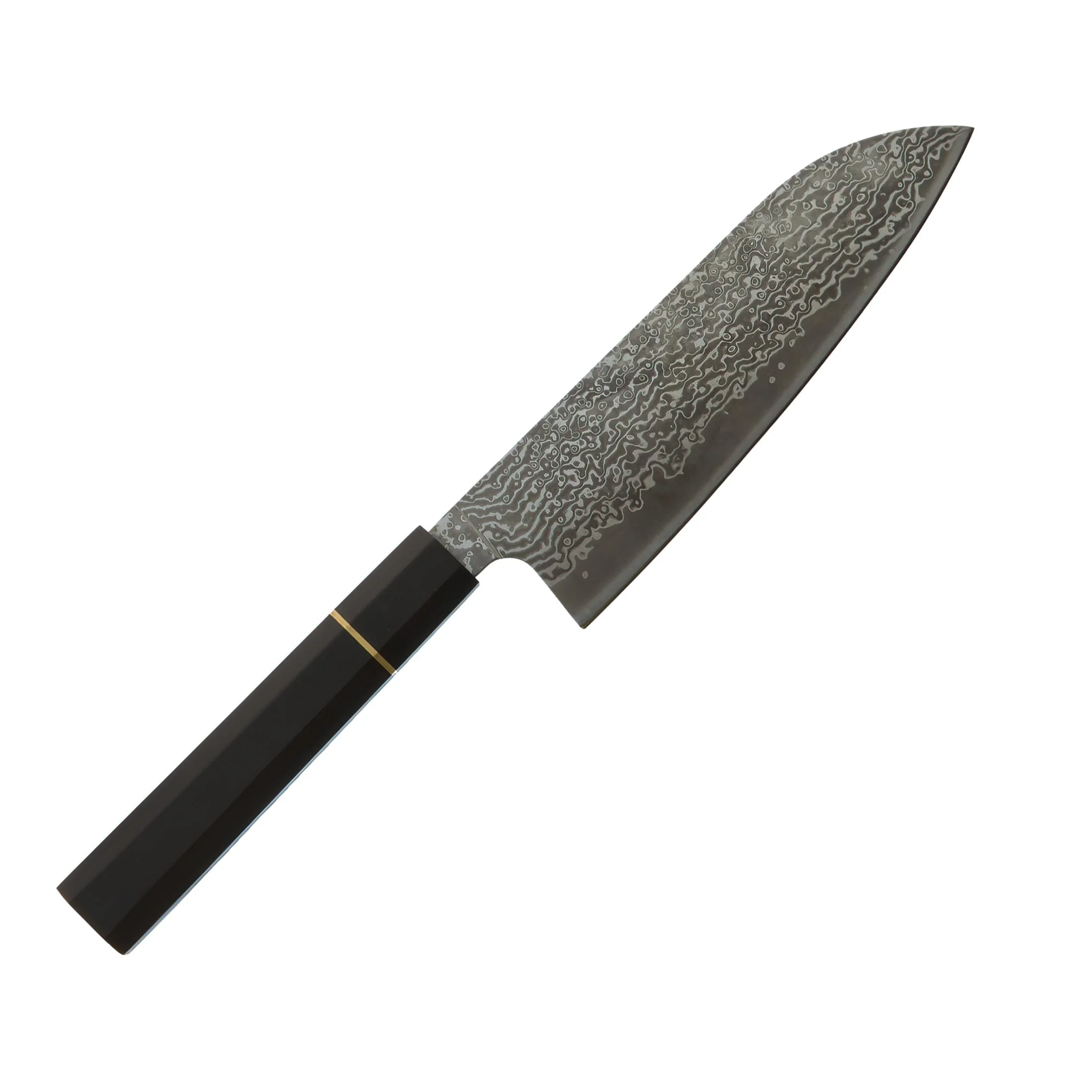 Dan Woo nóż kuchenny santoku ze stali damasceńskie