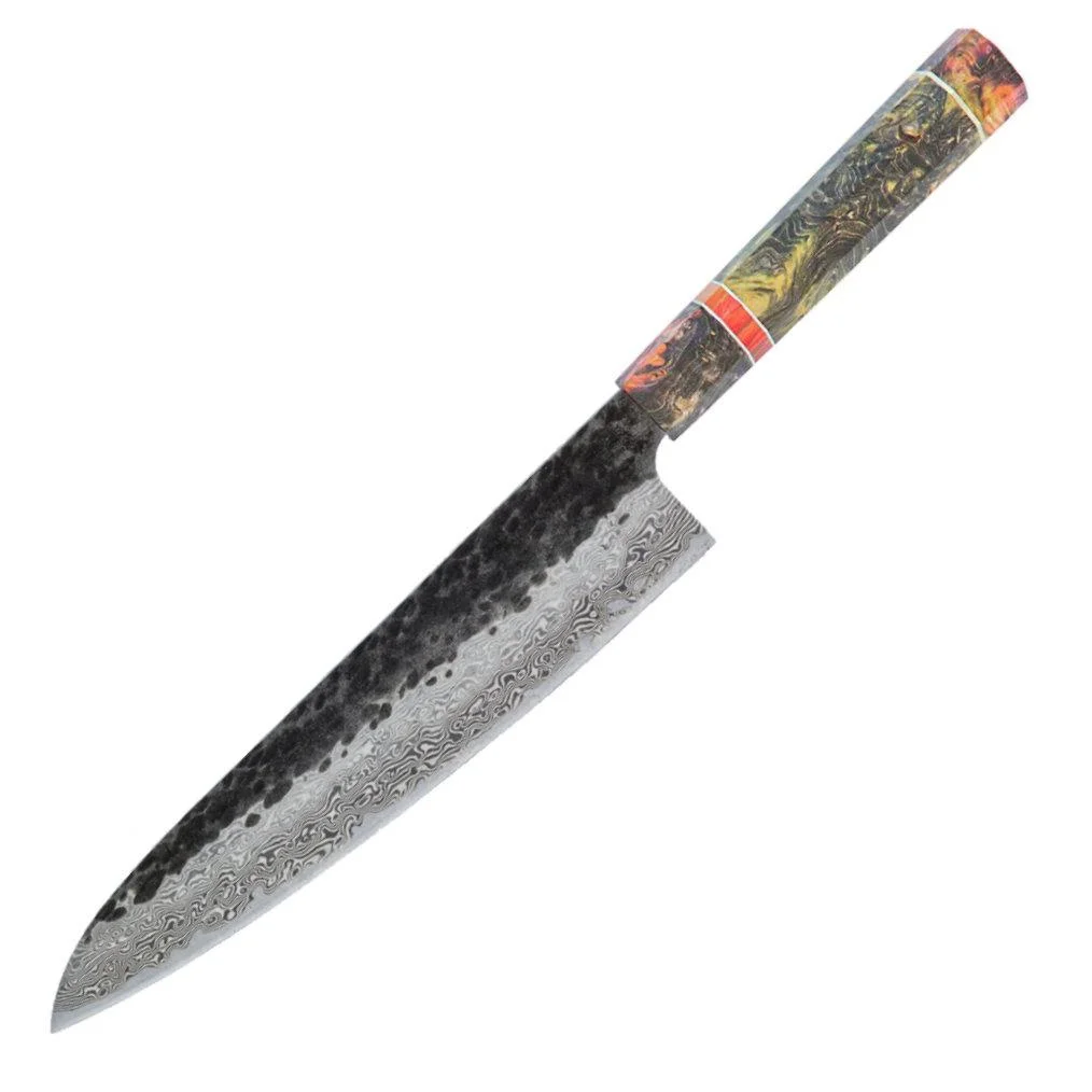 Dan Woo custom nóż szefa kuchni 23cm Damast T10..