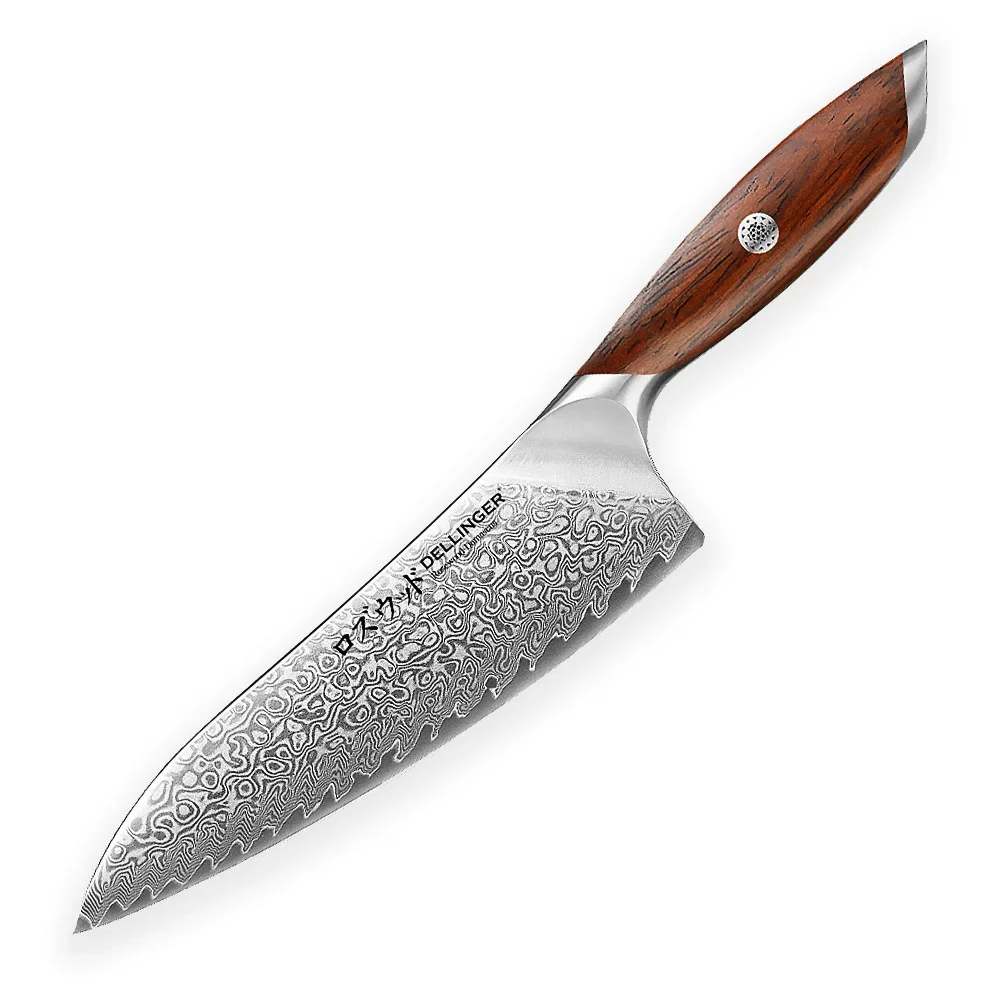 Dellinger Rose Wood Damascus Nóż Szefa Kuchni / Gyuto 21 cm