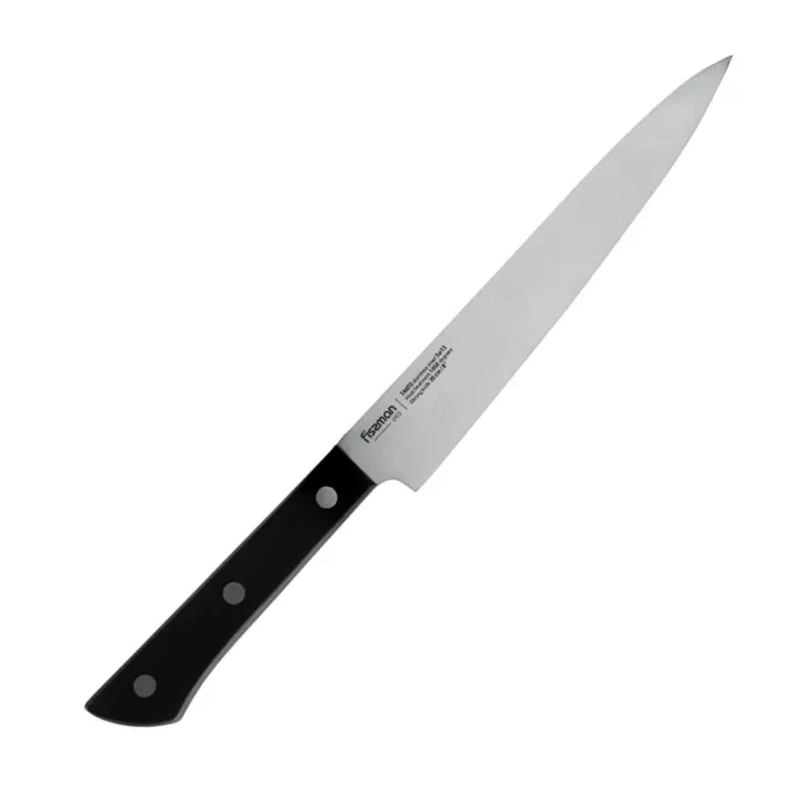 Fissman Nóż do plastrowania TANTO 20 cm, stal nierdzewna 3Cr13, czarny