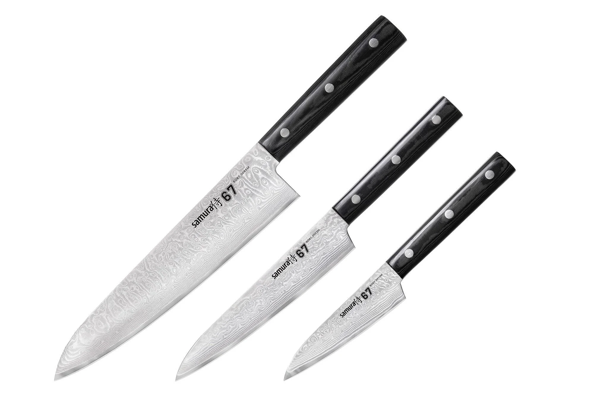 Samura Damascus 67 zestaw 3 noży kuchennych