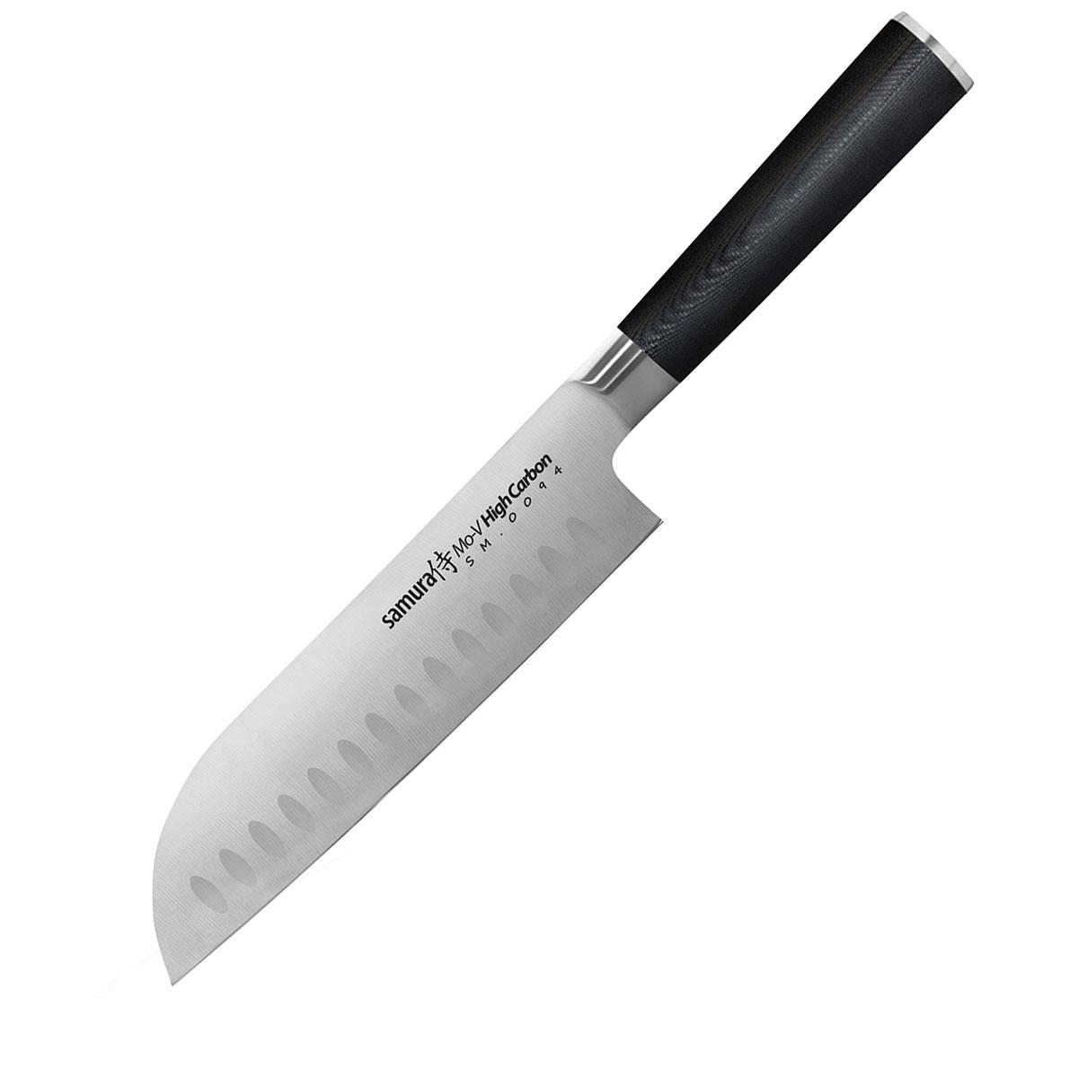 Samura MO-V Nóż Santoku 18 cm Hollow Ground SM-0094