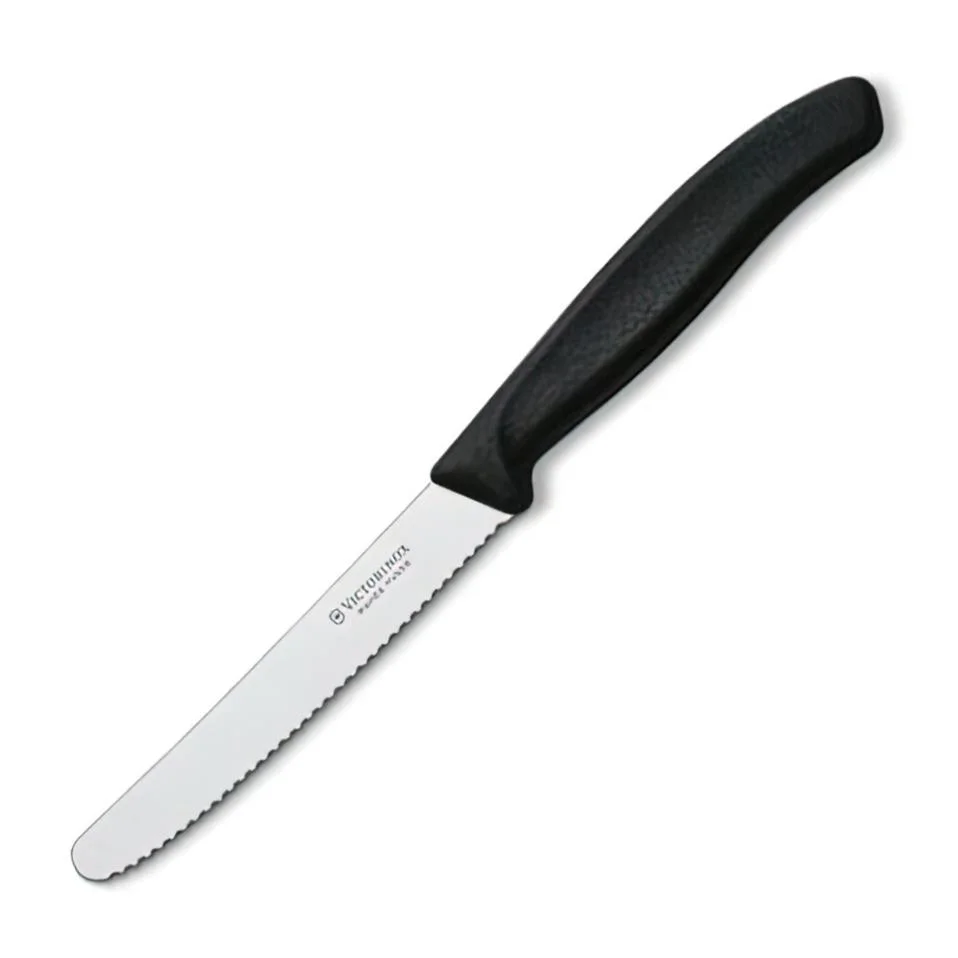 Victorinox nóż uniwersalny ząbkowany czarny 11cm