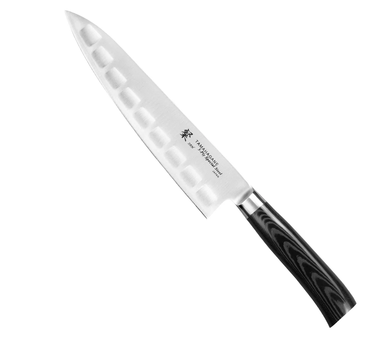 Tamahagane SAN Black VG-5 Nóż Szefa żłobiony 21cm