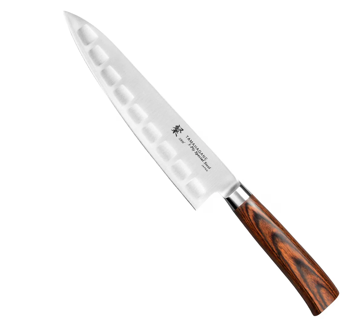Tamahagane SAN Brown VG-5 Nóż Szefa żłobiony 21cm